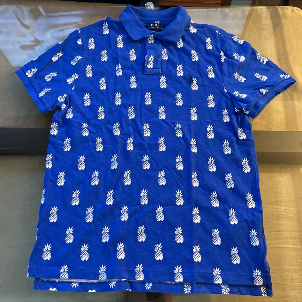 Ralph Lauren Polo Pineapple Blue Size Large
